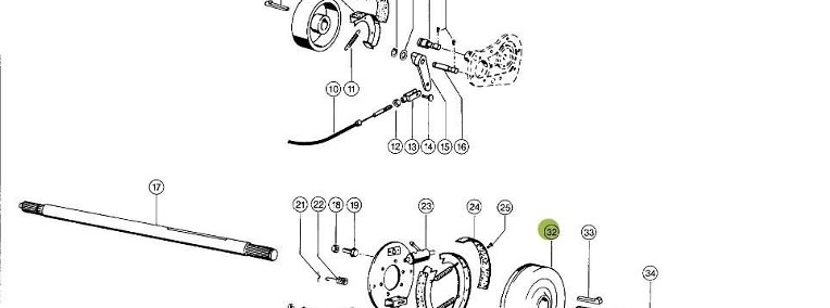 Claas Dominator 98 - wałek pośredni hamulca lewy 0006068721-1