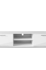 vidaXL Szafka pod TV, wysoki połysk, biała 120x40,5x35 cm-3