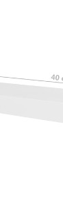 vidaXL Półki ścienne, 4 szt., białe, 40 cm 275996-4