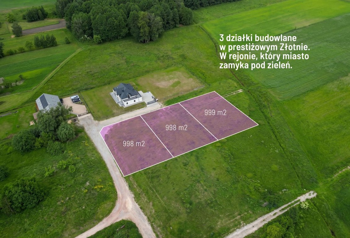 3 działki | Łódź, ul. Złotno (Polesie) | WZ + PnB - Widok 6