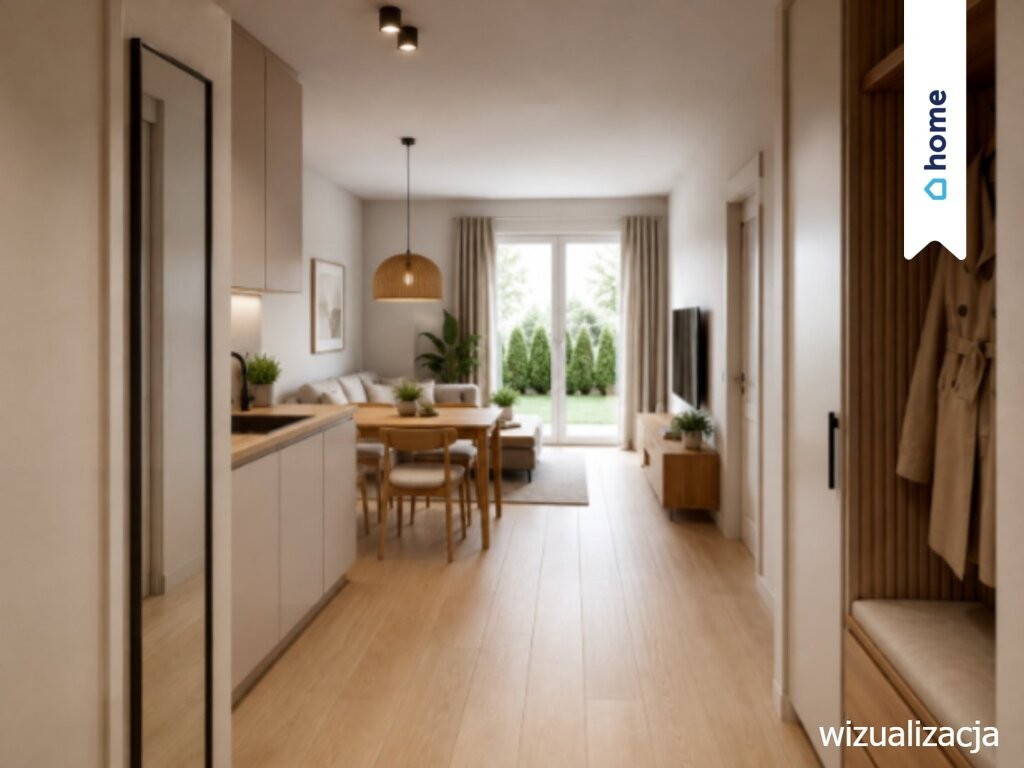 32,98m² z ogródkiem na parterze | Nove Diamentowe