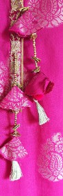 Tunika różowa złota M 38 orientalna indyjska etno boho kurta kameez sari-4