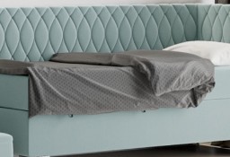 łóżko 80x180 z materacem i pojemnikiem na pościel, kolor pistacjowy