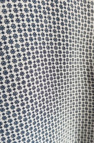 Niebieska bluzka Fransa M 38 wzór kwiatki koszula top guziki boho naturalna-2