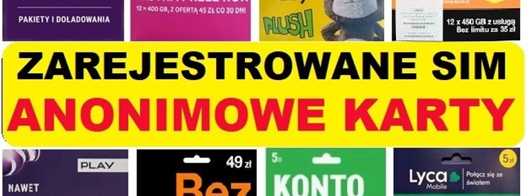 Zarejestrowane karty SIM polskie startery telefoniczne Internet  darmo Jaworzno-1