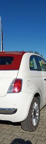 Fiat 500 LOUNGE Cabrio 1.3 16V MJET 95KM, boogate wyposażenie, serwisowany-4