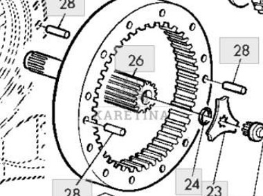 John Deere 6810 6910 6910S Koło Koronowe R105825-2