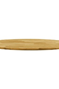 vidaXL Okrągły blat do stolika z litego drewna dębowego, 23 mm, 900 mm 245986-2