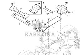 John Deere 9470RX - Uchwyt RE580765 (Gąsienice i obciąźniki)