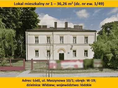 Lokal mieszkalny nr 1 - Maszynowa 10, Łódź-1