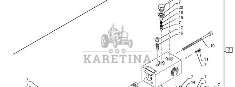 New Holland T6090 T6070 Zawór hamulca 47583839-1