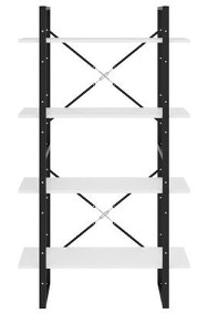 vidaXL 4-poziomowy regał na książki, biały, 80x30x140 cmSKU:806457-3