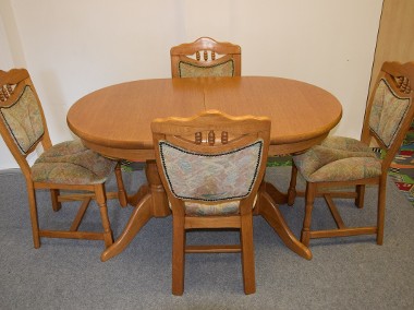 stół dębowy rozkładany i 4 krzesła - jak nowy-1