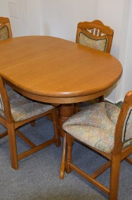 stół dębowy rozkładany i 4 krzesła - jak nowy-2