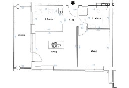 Mieszkanie na sprzedaż - 39,7 m² + duży balkon - 2 pokoje Warszawa Włochy