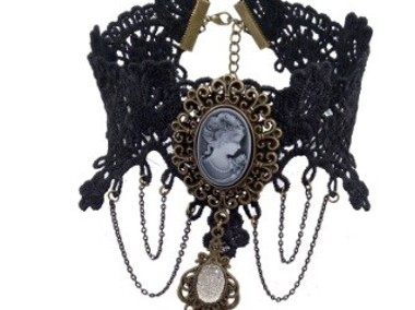 YiYaoFa Choker naszyjnik gotycka biżuteria koronka-1