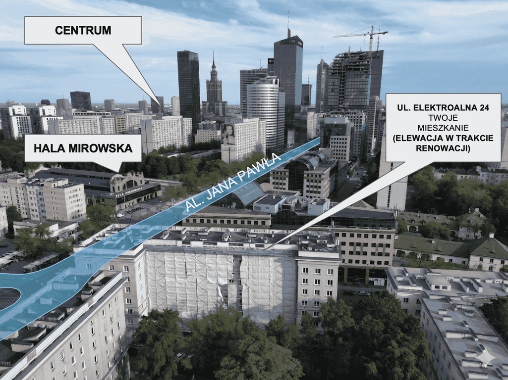 Kamienica z windą / Al. Jana Pawła / Elektoralna / Hala Mirowska