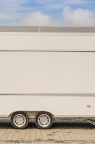 25.18.203 OMEGA Food Truck Przyczepa gastronomiczna handlowa pusta z drzwiczkami do gazu 2 osie hamowane DMC 2000 kg 2 okna ...-2