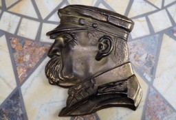 Józef Piłsudski płaskorzeźba z mosiądzu 