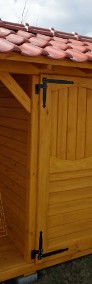 Nowoczesny domek z drewutnią składzik na drewno zadaszenie na opał domki -4