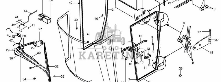 Krone Big M II - ramię podwójne wycieraczki 002204120-1