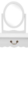 vidaXL Toaletka ze stołkiem, biała, 65x36x128 cm, drewno paulowni, MDF 289330-3