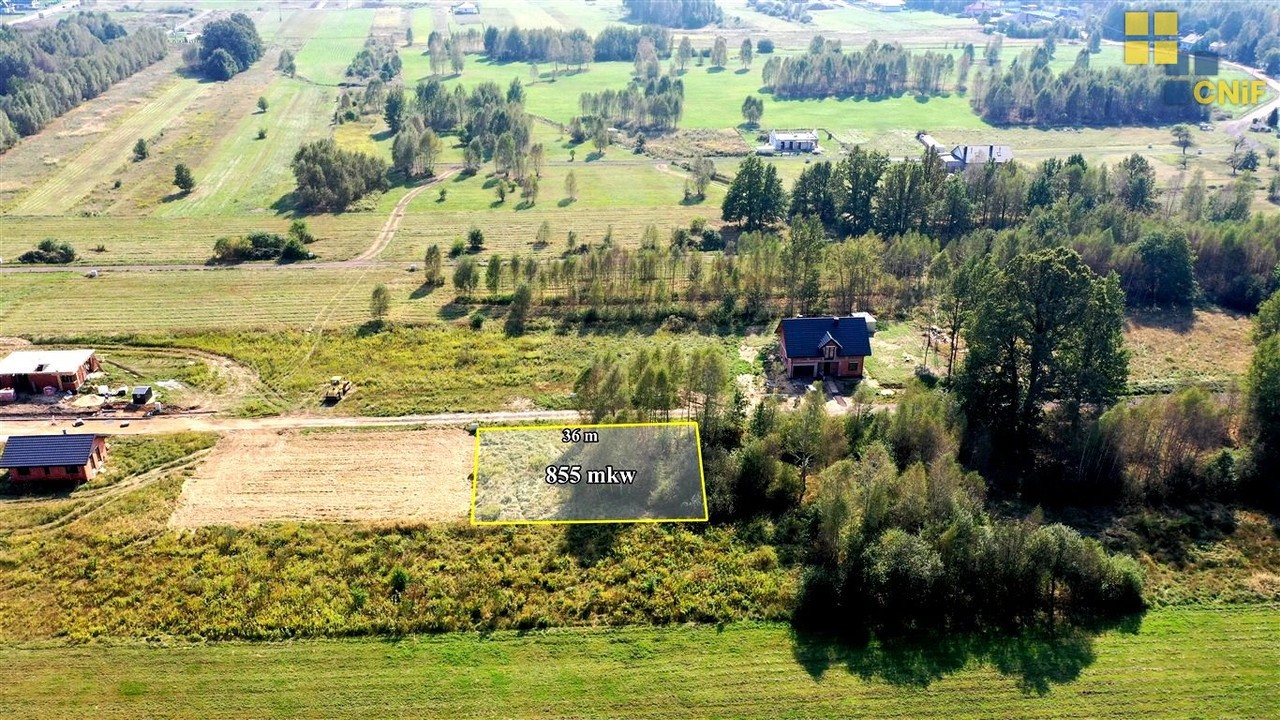 Łysiec - kształtna działka budowlana - Widok 2