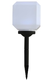vidaXL Sześcienne lampy solarne na zewnątrz, 3 szt., LED, 20 cm, białe 44462-2