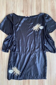 Czarna sukienka kimono rozm L vintage-2