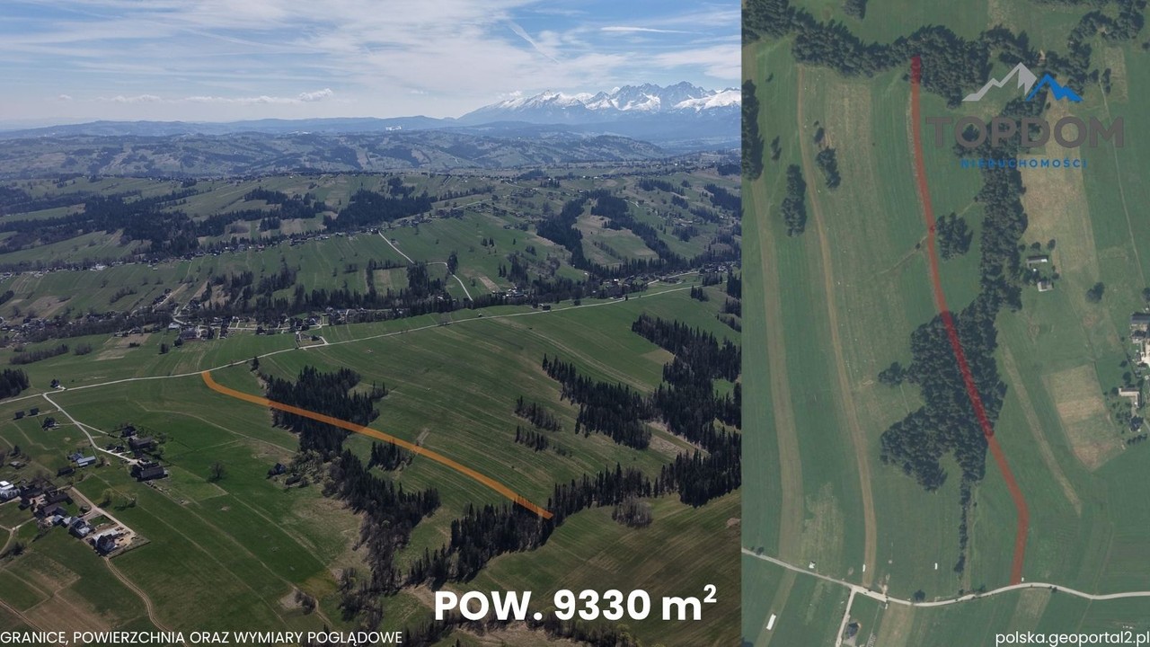 Działka z WZ na pięć domków w pięknej okolicy z widokiem na Tatry - Widok 2