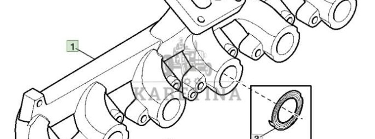 John Deere 6068HLA73 6820 6920 6920S Kolektor Wydechowy CZĘŚCI R515314-1
