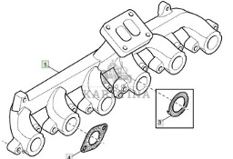 John Deere 6068HLA73 6820 6920 6920S Kolektor Wydechowy CZĘŚCI R515314