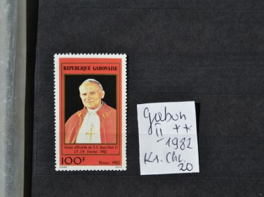 Papież Jan Paweł II. Gabon II ** Poz. Ks Chrostowski 20-1