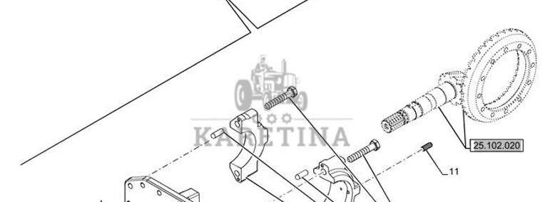New Holland T6070 Element nośny bevel gear 84565055-1