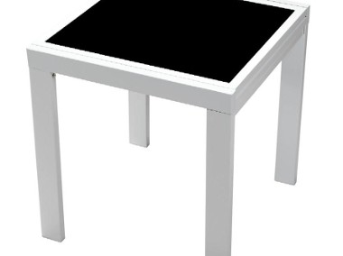 Stół Szklany Stelaż Biały SLR-70C-czarny-1