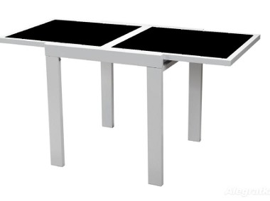 Stół Szklany Stelaż Biały SLR-70C-czarny-2