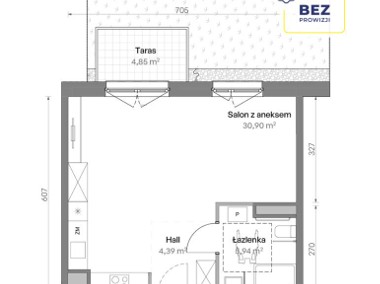 Mieszkanie 41,23 m2, Targówek, taras+ogródek-1