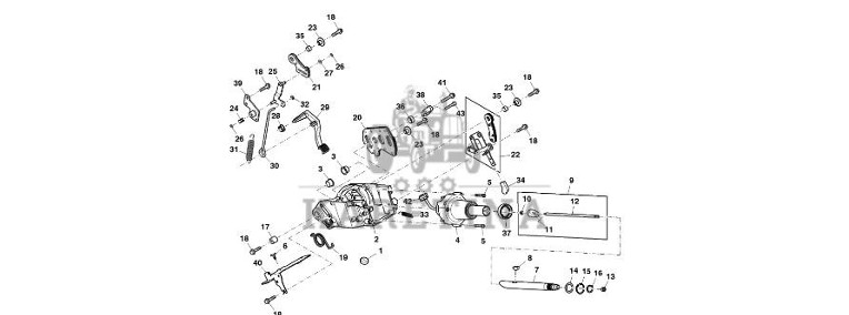 John Deere 9470RX - Oś przegubu R538657 (Kierowanie)-1