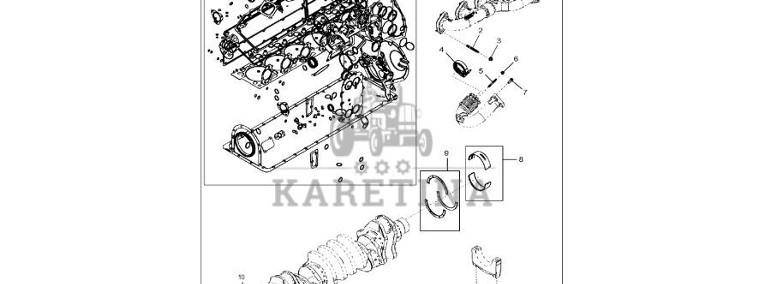 John Deere 9470RX - Zestaw remontowy silnika DZ112021 (Silnik)-1