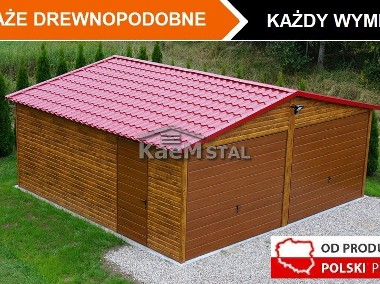 Garaż blaszany 6x5 drewnopodobny PRODUCENT garaży blaszanych MONTAŻ CAŁA POLSKA-1