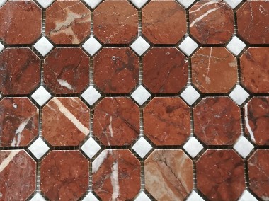 Mozaika Marmurowa ALICANTE/CRISTAL WHITE 30,5x30,5x1 poler-1