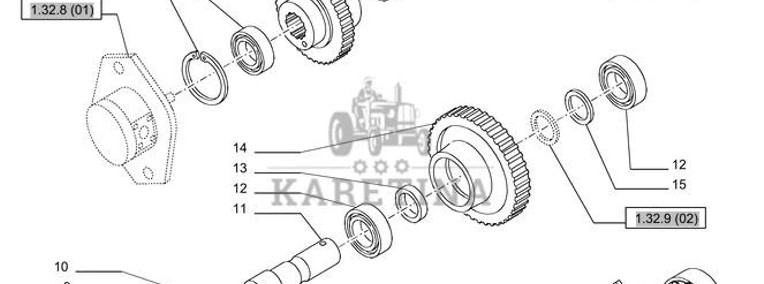 New Holland T6010 T6090 T6070 Kolo zebate napedz 28t 47126607-1
