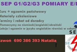 Uprawnienia Energetyczne SEP G1/G2/G3 Pomiary Eksploatacja/Dozór 