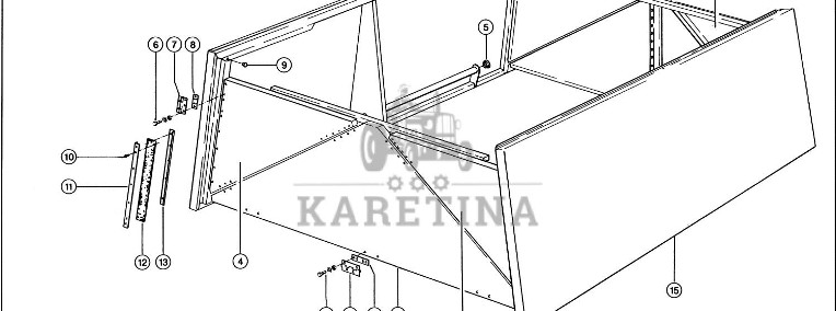 Claas Lexion 560 POKRYWA ZEWN. 0007344044 (Pokrywa zbiornika ziarna)-1