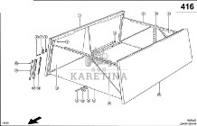 Claas Lexion 560 POKRYWA ZEWN. 0007344044 (Pokrywa zbiornika ziarna)
