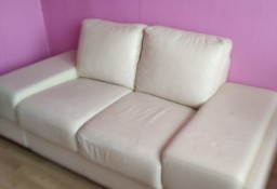 Sofa skórzana plus otwierany puf