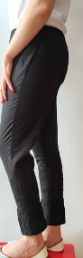 Indyjskie spodnie cygaretki czarne S 36 M 38 bawełna haftowane-4