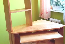 Narożne biurko sosnowe 90x65cm, szkolne/komputerowe.