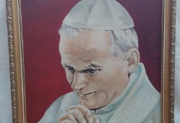 Obraz malowany popiersie Jana Pawła II