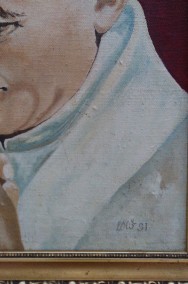 Obraz malowany popiersie Jana Pawła II-2
